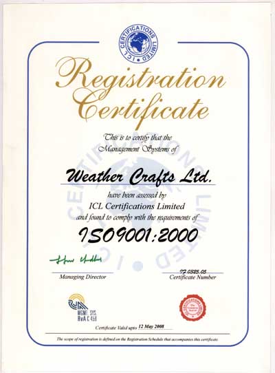 ISO 9002 - Certificate